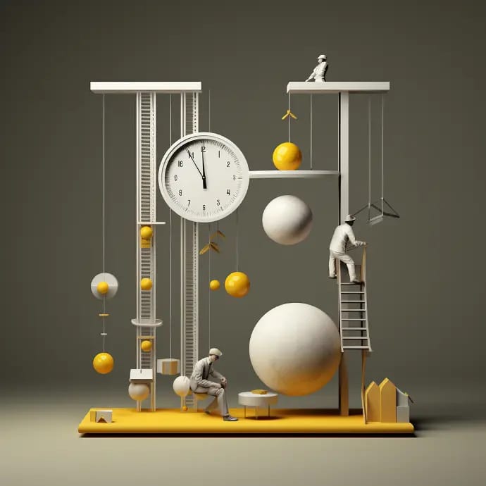 Komplizierte Maschine